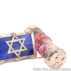 Kaleidoscope and Stand, Simcha Design with Star of David, Cobalt Blue