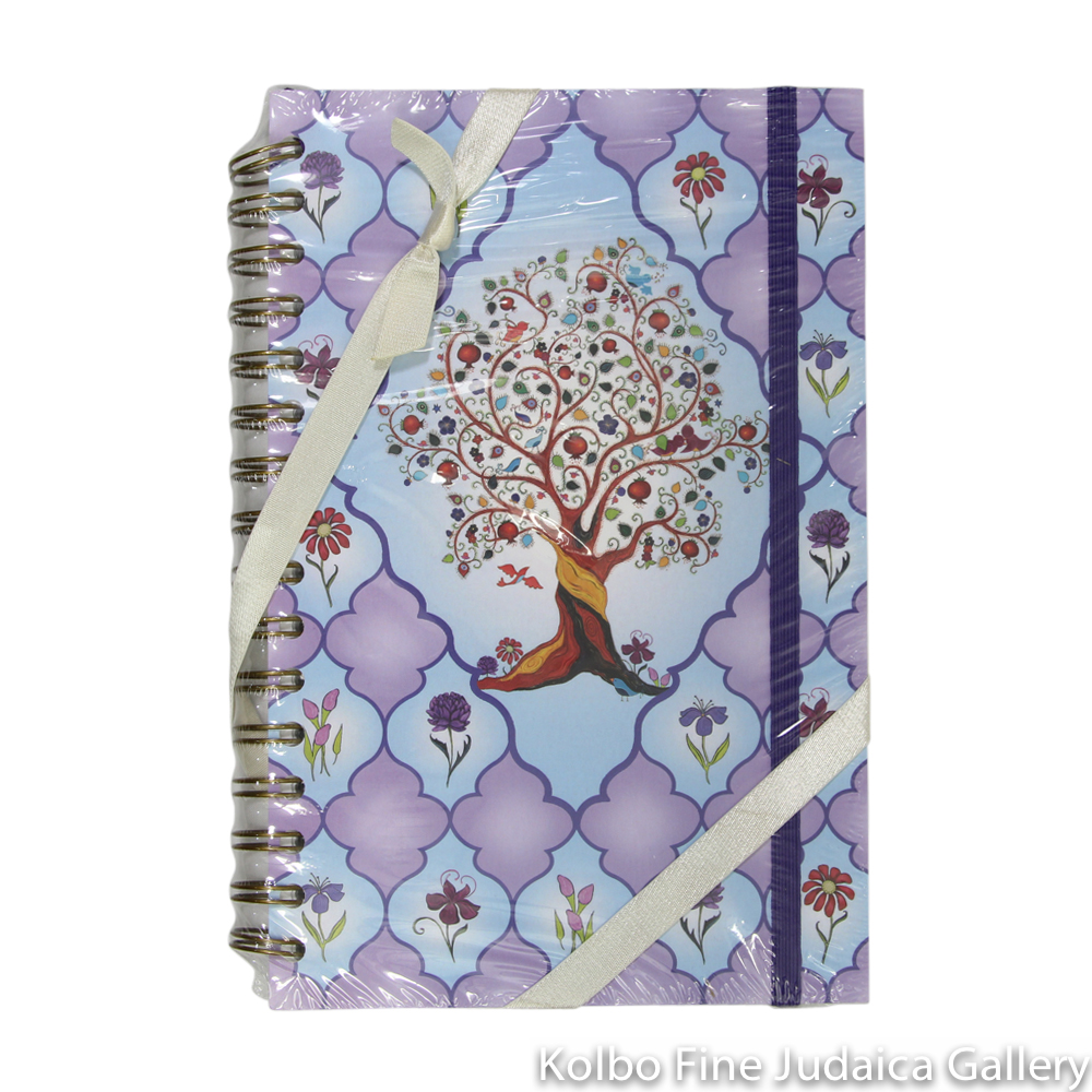 Notebook, Tree of Life Design, Spiral Bound, Flexible Anti-Scratch Cover, Lined Paper