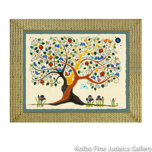 Tree of Life Painting, Large Horizontal, Framed