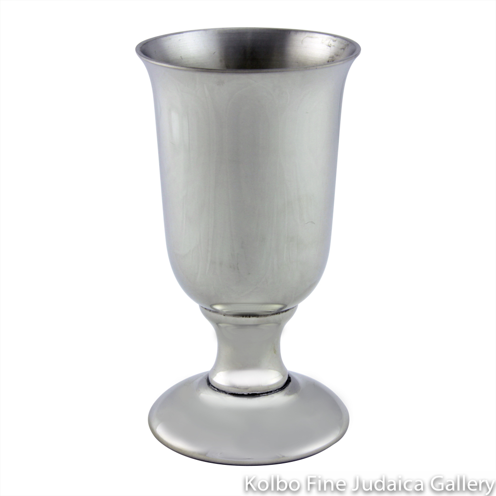 Good Girl Yalda Tov Child Kiddush Cup - Silver Judaica Goblet With Metal Cut-Out