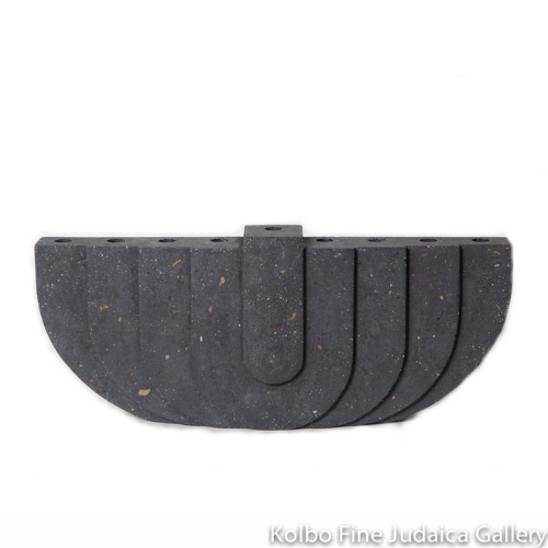 Menorah, Black Terrazzo Concrete