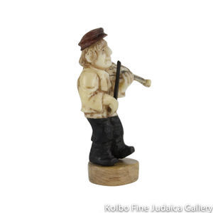 Collectable, Fiddler, Larger Size, Hand-Carved from Tagua Nut and Wood