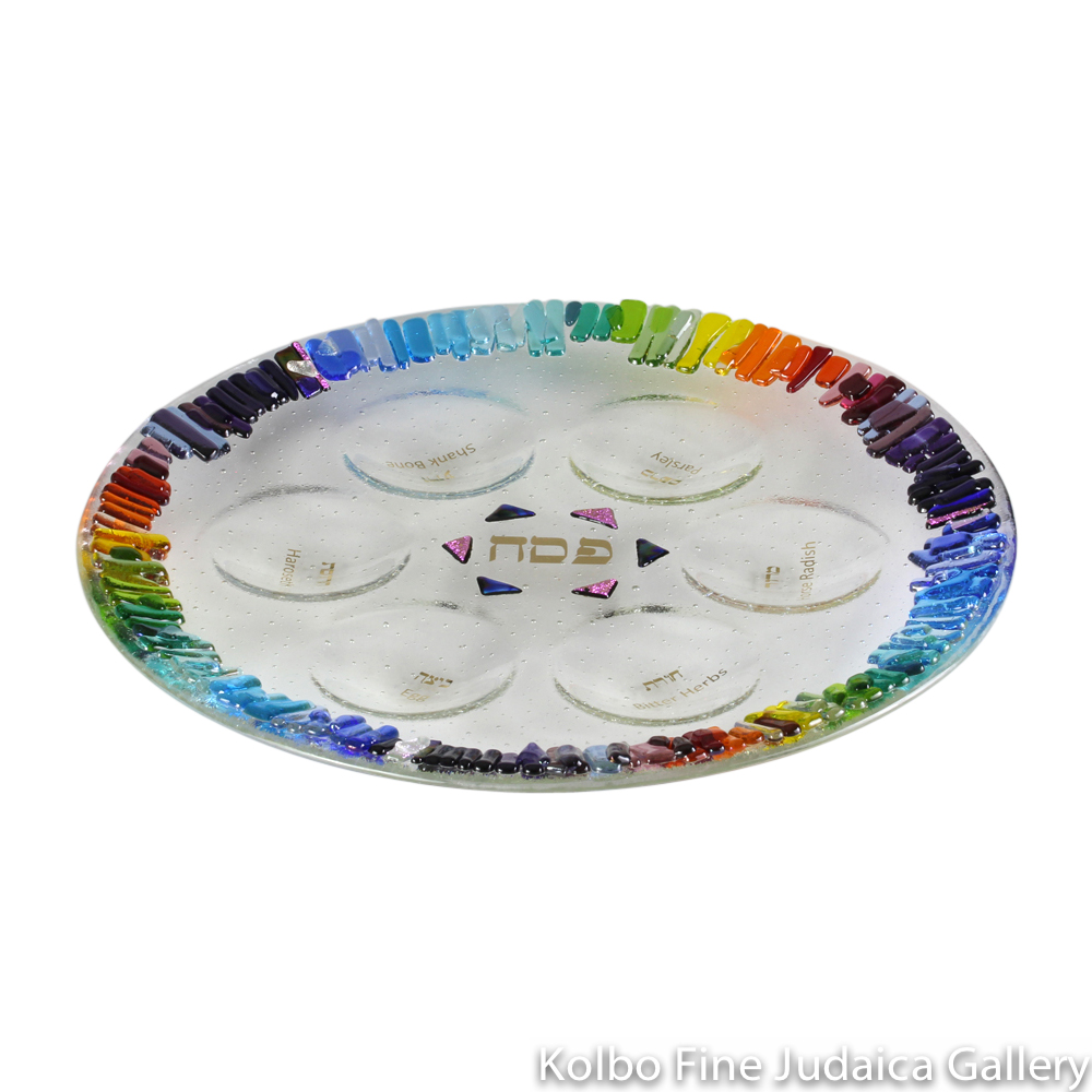 Nahariya Glass Ceder Plate with offers Small Bowls Handmade Hand Painted