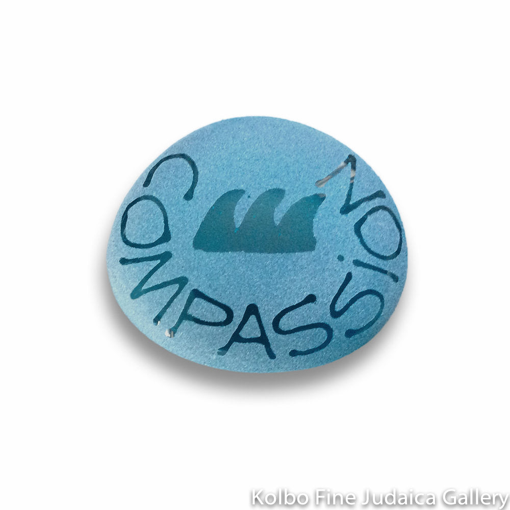 Intention Stone, Compassion Etched on Glass