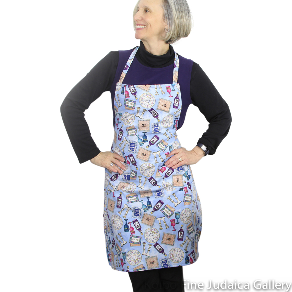 Apron, Handmade with Passover Symbols on Fabric