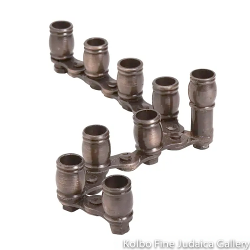 Menorah, Petite Bicycle, Bike Chain,  Travel, Copper Coated Iron, Fair Trade