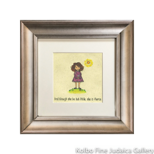 And Though She Be But Little, Mini, Hand-Painted, Framed
