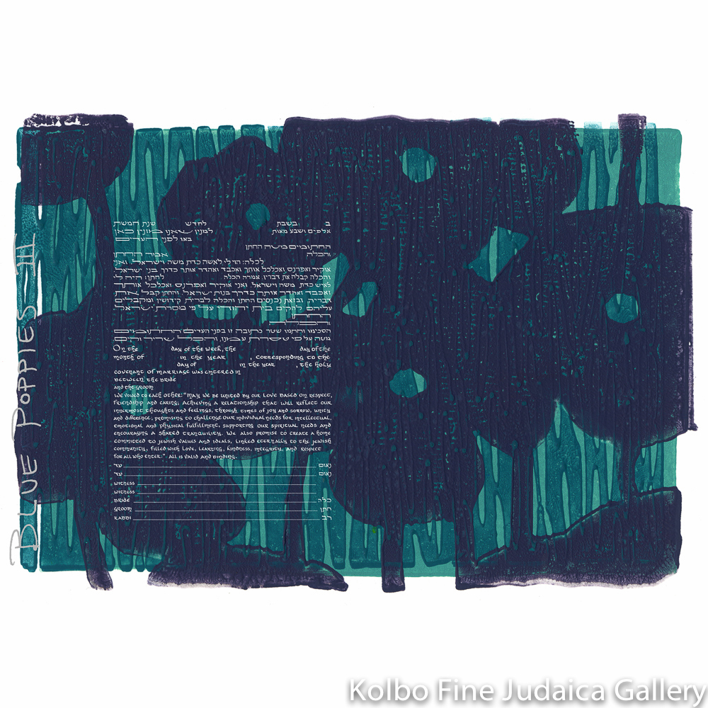 Blue Poppies III Ketubah
