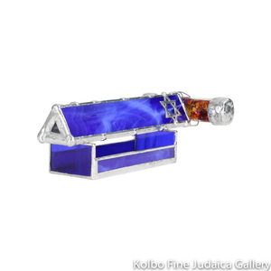 Kaleidoscope and Stand, Simcha Design with Star of David, Cobalt Blue