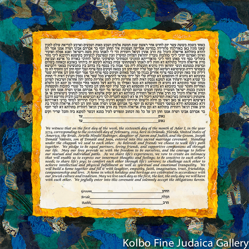 Adorned with Sapphires Ketubah