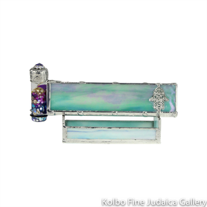 Kaleidoscope and Stand, Hamsa Design, Soft Teal