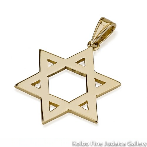 Pendant, Star Of David, Classic, 14K Gold