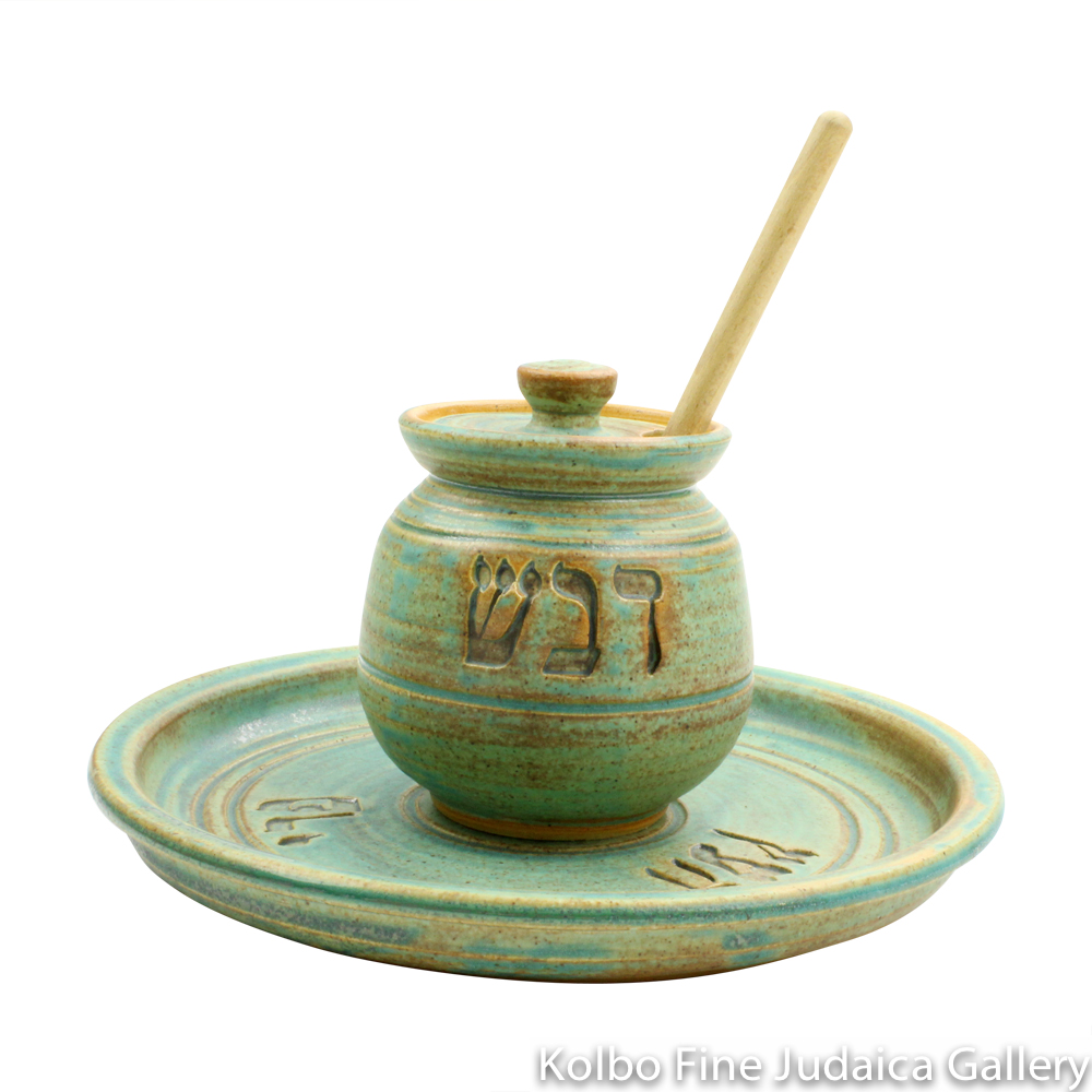 Honey and Apple Set, Ceramic with Patina Glaze