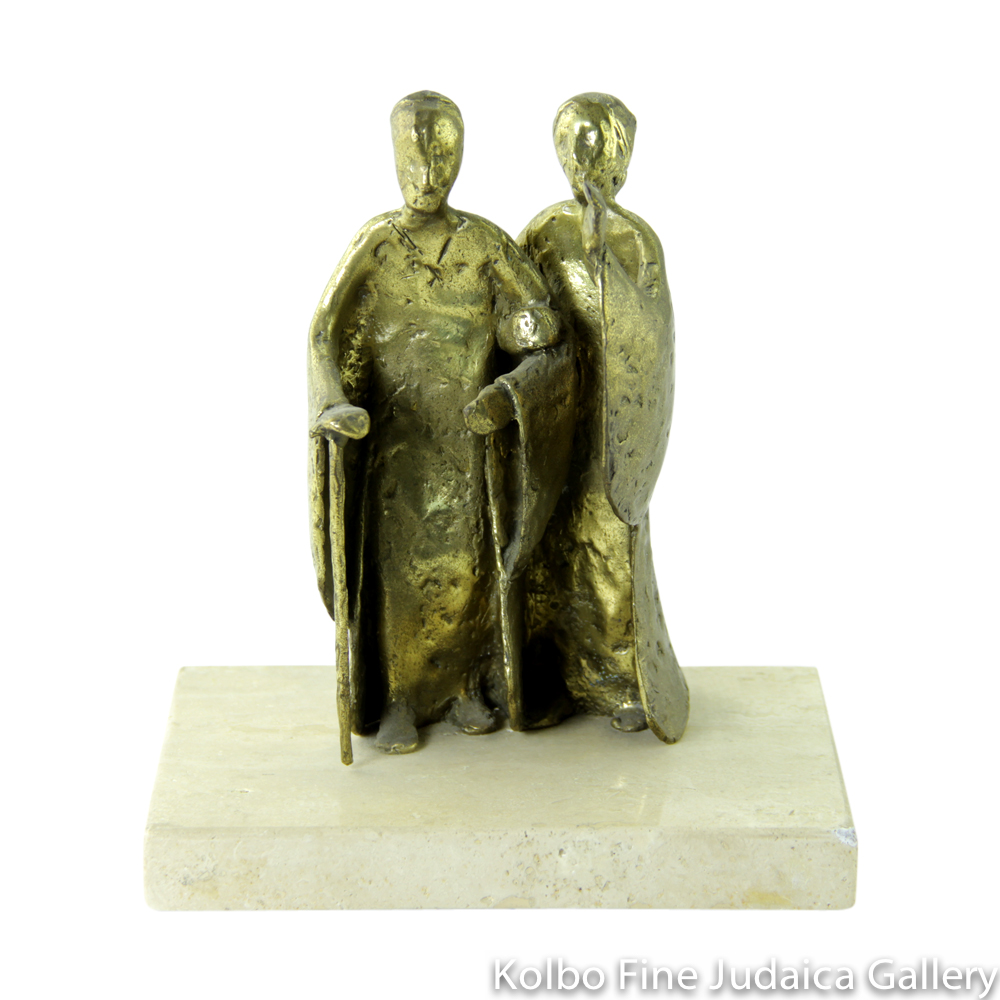 Sabbath Stroll, Bronze Sculpture on Marble Base, 7’’, Limited Edition of 18 Pieces