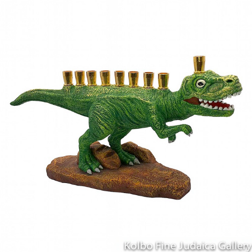 Menorah, Dinosaur, Poly Resin