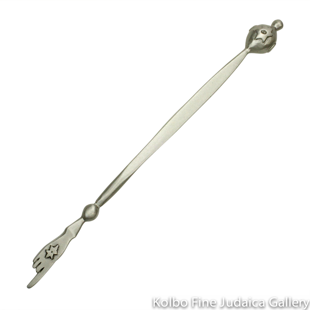 Yad, Stars on Top and Hand, No chain, Pewter